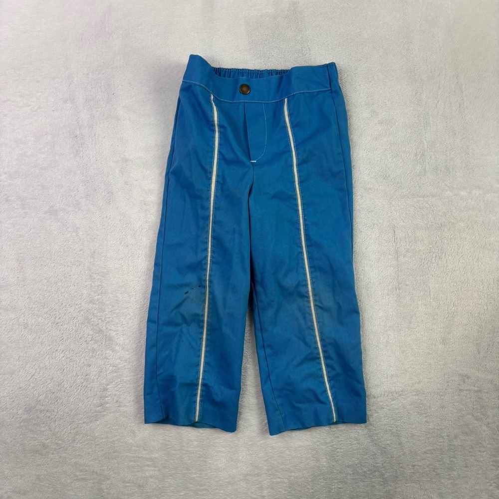 VTG 60s Double B Buster Brown Blue Slack Pants Boys Size 3T Distressed